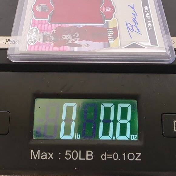 2024 Panini Certified Trey Benson Freshman Fabric RC Autograph Card #082/399 - Picture 9 of 9